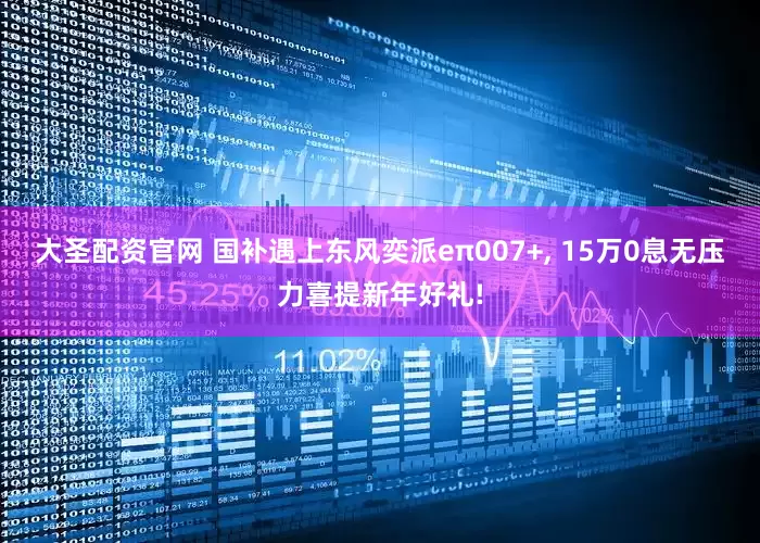大圣配资官网 国补遇上东风奕派eπ007+, 15万0息无压力喜提新年好礼!